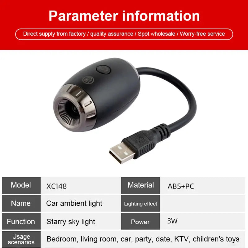 Galaxie USB Ambientelicht für Auto