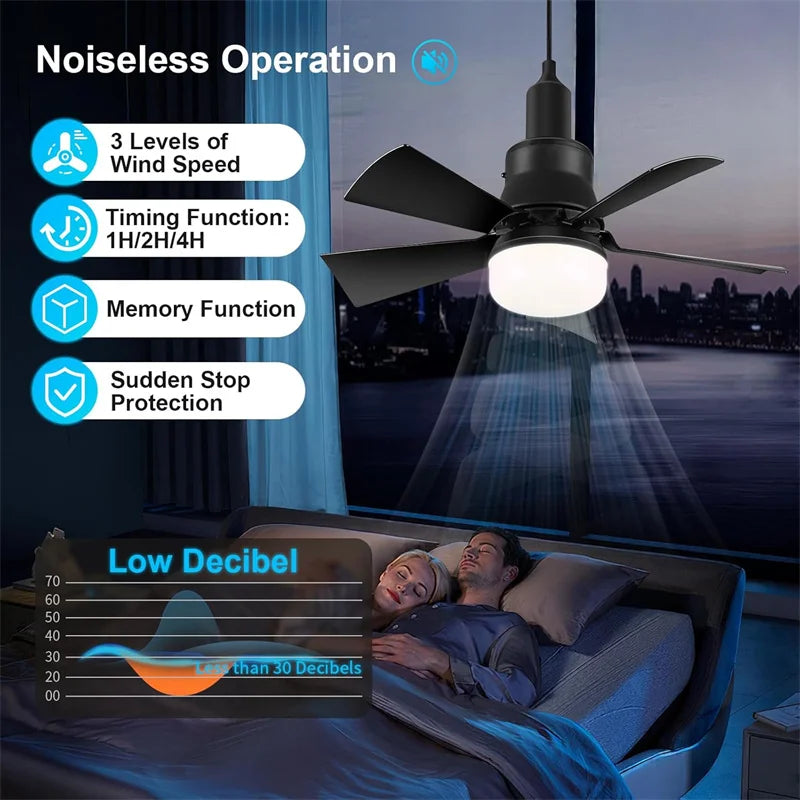 Smart Deckenventilator mit dimmbarer LED