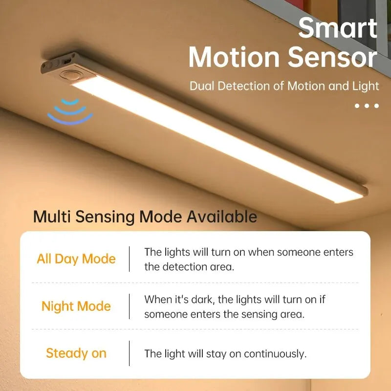 Sanftes LED-Sensorlicht Unter Schrank Nacht